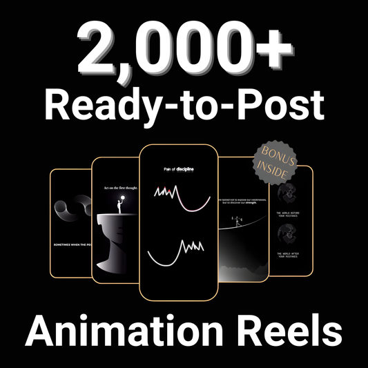 2,000+ Ready-to-Post Animation Reels