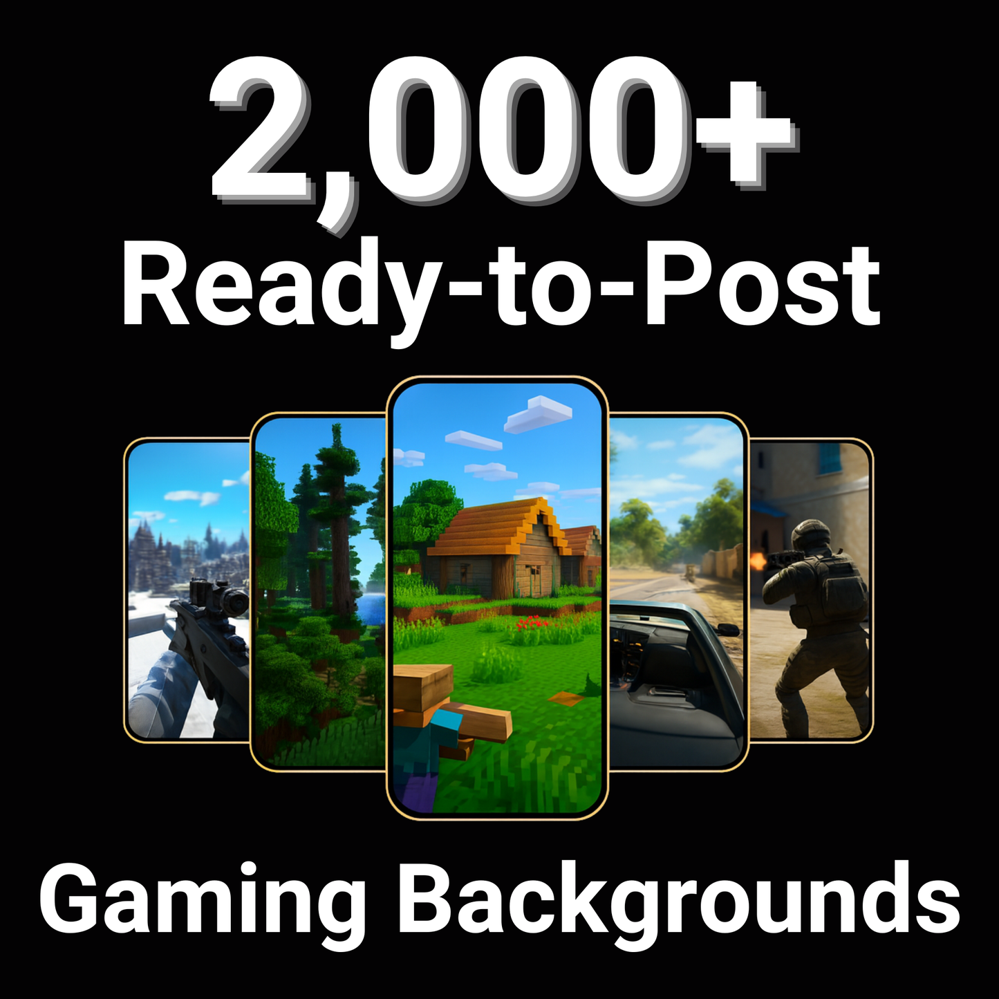 2,000+ Gaming Background Clips (Edit-Ready)